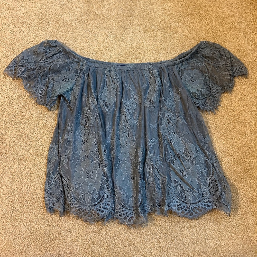 American Eagle Lace Off-Shoulder Blouse